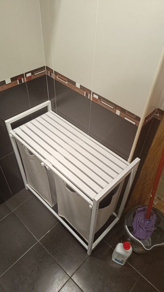 Cesto Ropa Sucia Doble Compartimento