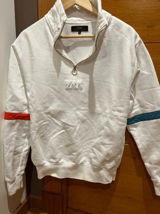 Sudadera GRMY cremallera blanca talla S