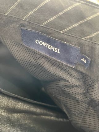 Pantalón de traje Cortefiel negro algodón