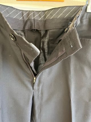 Pantalón de traje Cortefiel negro algodón