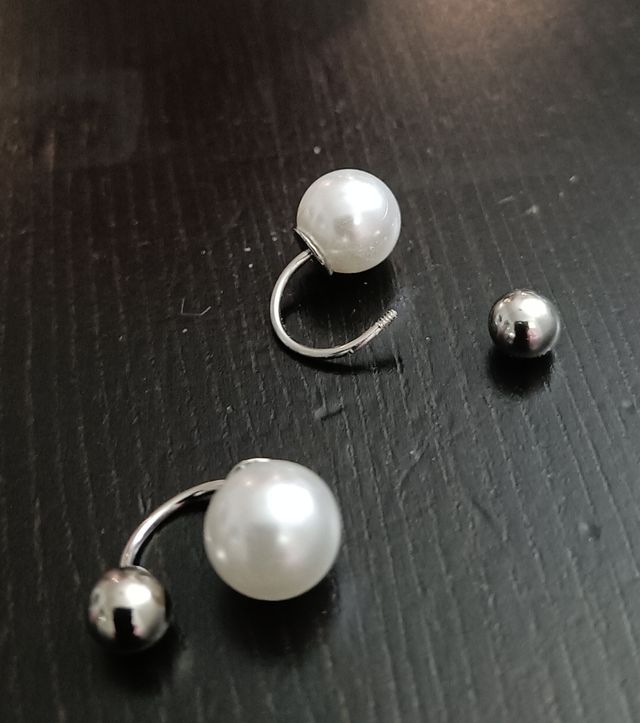 Pendientes perlas y plata