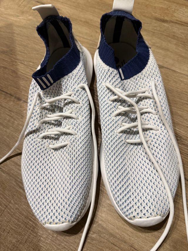 Scarpe Adidas uomo bianche e blu