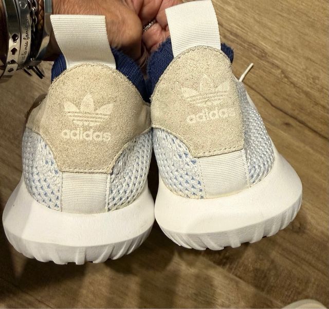 Scarpe Adidas uomo bianche e blu