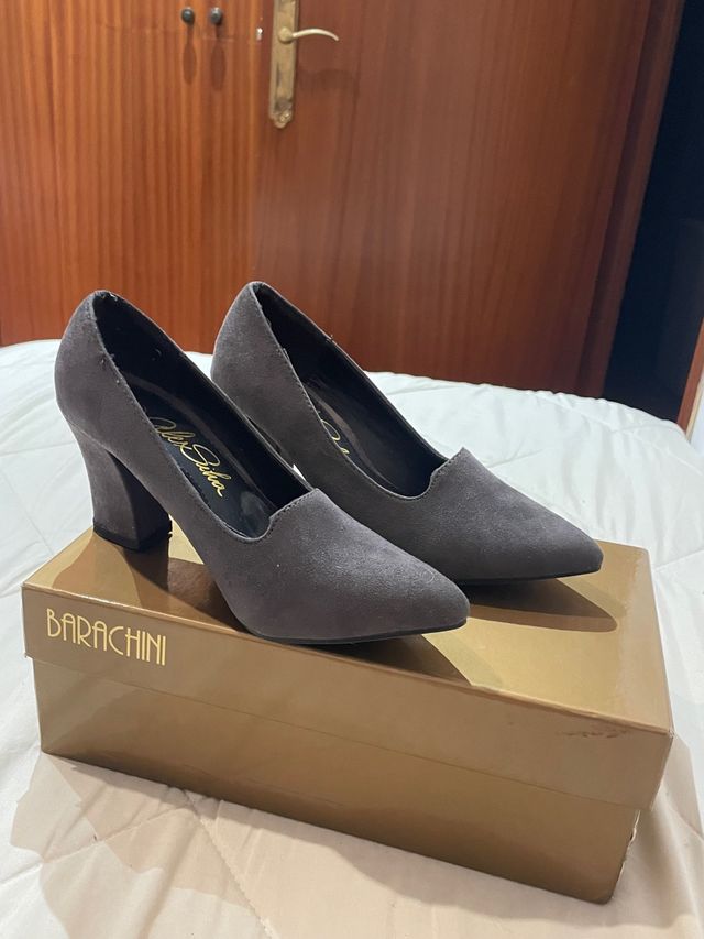 Tacones grises Barachini mujer