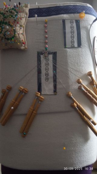 Pulsera de bolillos con elefante
