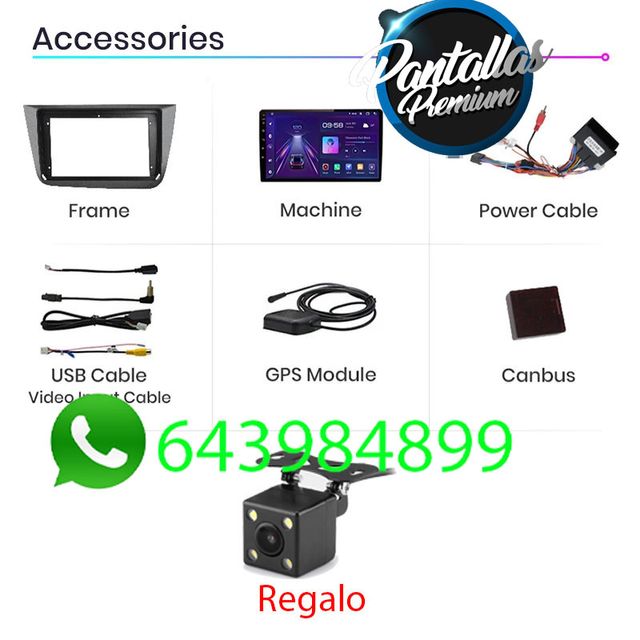 Radio Pantalla CARPLAY GPS USB para Seat Altea