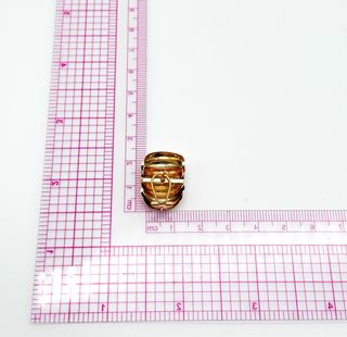 Pendientes de 3 colores de oro 18k