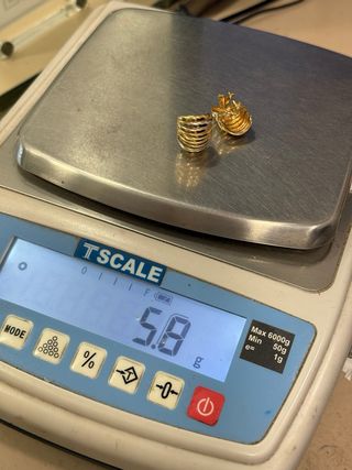 Pendientes de 3 colores de oro 18k