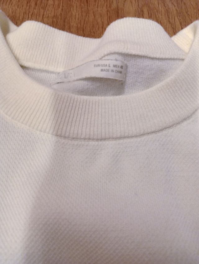 Sudadera Zara Hombre Talla L Blanca