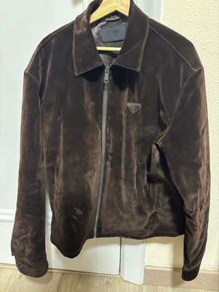 Chaqueta Prada Terciopelo Marrón Blouson Original