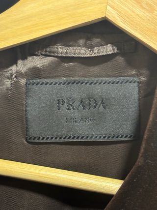 Chaqueta Prada Terciopelo Marrón Blouson Original