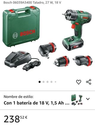 Bosch  Taladro 27 W, 18 V