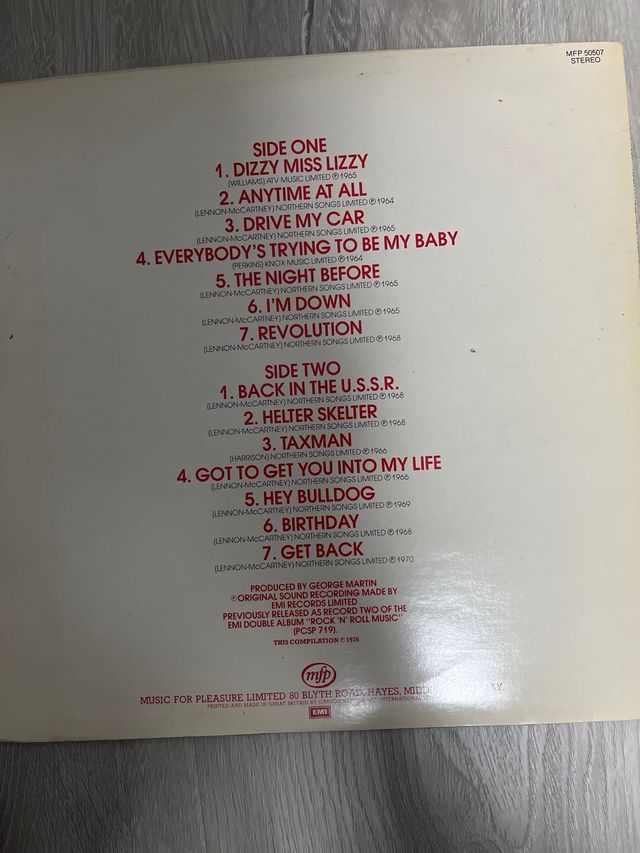 Vinilo LP The Beatles Rock 'N' Roll Music Vol. 2