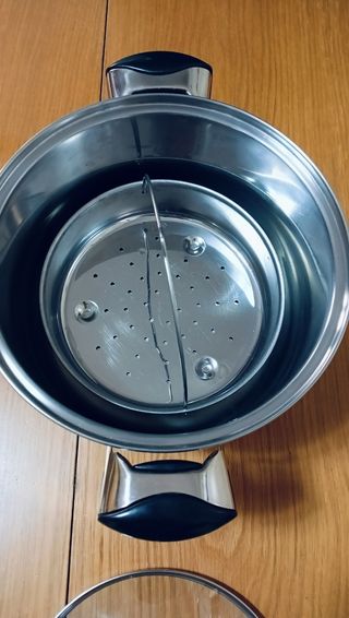 Preciosa olla de acero inox
Para inducción 24x14 