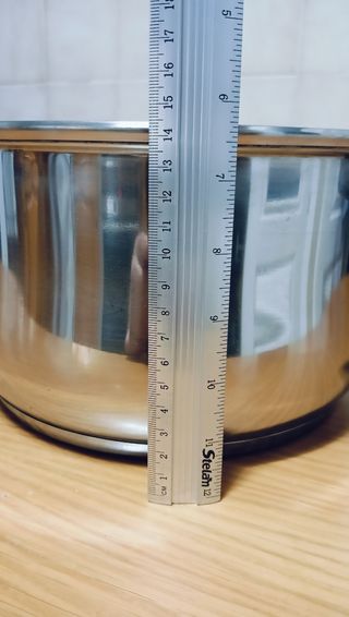 Preciosa olla de acero inox
Para inducción 24x14 