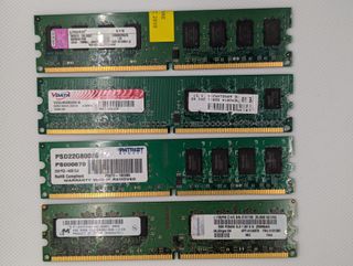 RAM DDR2 Desktop 512MB / 1GB / 2GB - Moduli usati