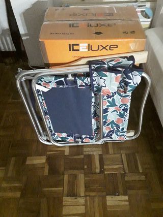 Silla de playa plegable multicolor 