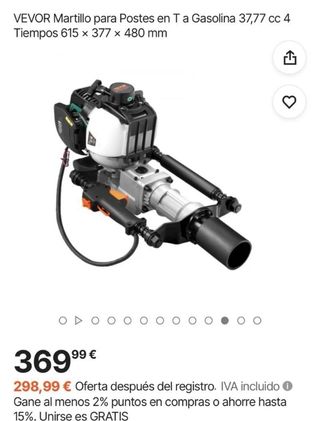 Martillo demoledor VEVOR 37,77cc
