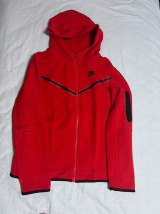 Sudadera Nike Tech Fleece Roja Junior