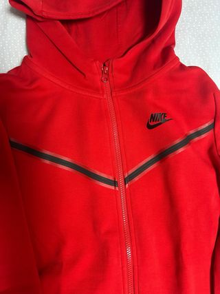 Sudadera Nike Tech Fleece Roja Junior