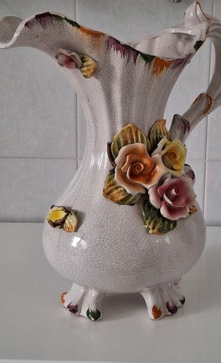 Brocca ceramica Bassano vintage fiori