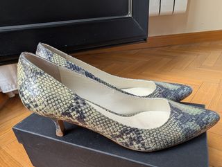 Zapatos de tacón Ursulitas estampado serpiente