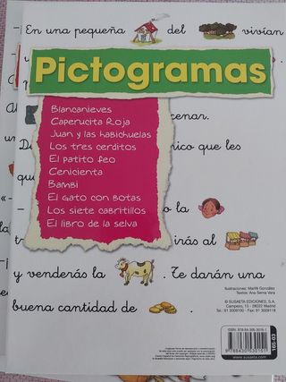 Lote de 3 cuentos con pictogramas.