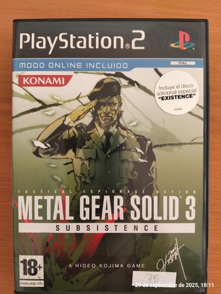 Metal Gear Solid 3: Subsistence PS2 Konami