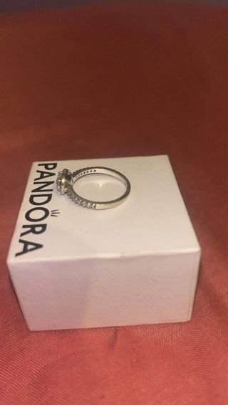 Anillo Pandora Corazón Gris