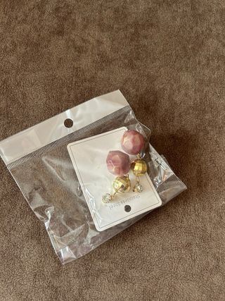 Orecchini pendenti donna oro e rosa