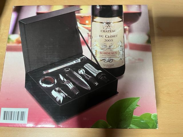 Kit de vino con accesorios