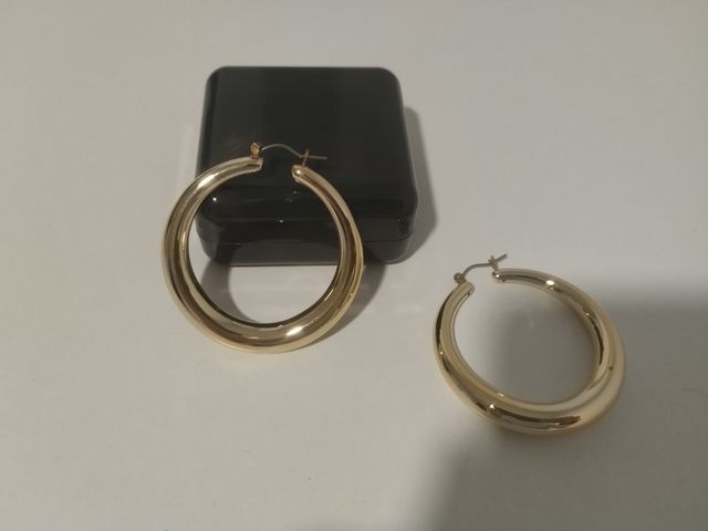 Pendientes de aro dorados