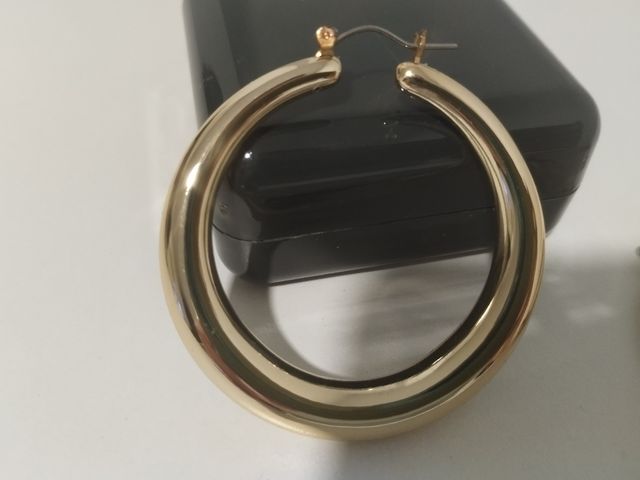 Pendientes de aro dorados