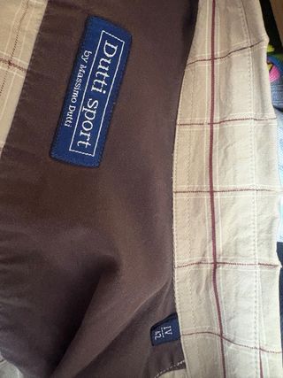 Camisa de cuadros beige