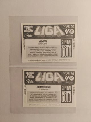 Lote de 2 cromos Supreme Extra Gold