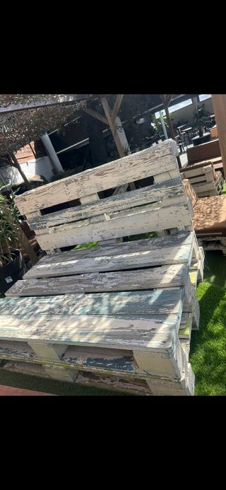Lote Sofás Palet Europeo Madera
