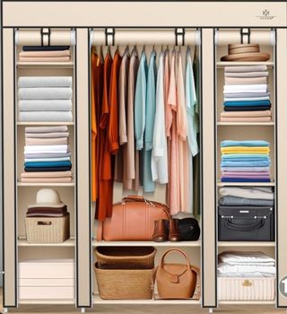 Armario de Tela Beige Modular