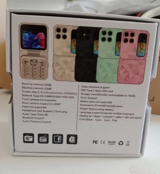 Mini Teléfono Plegable i18Pro Doble SIM 2G