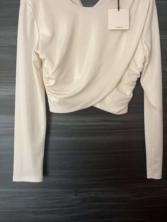 Top elegante Lumina manga larga