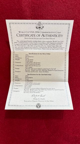 FULL SET $1 Dollar Copa Mundial U.S.A 1994