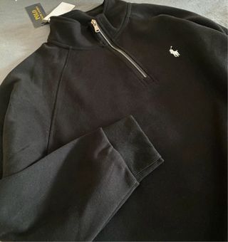 Sudadera Polo Ralph Lauren Negra Media Cremallera