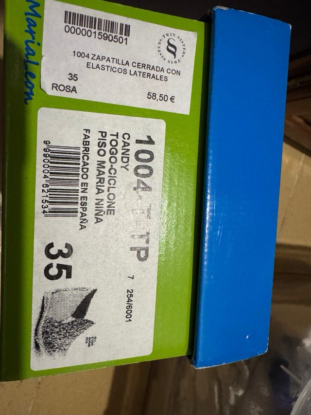 Merceditas niña Maria Leon beige/rosa