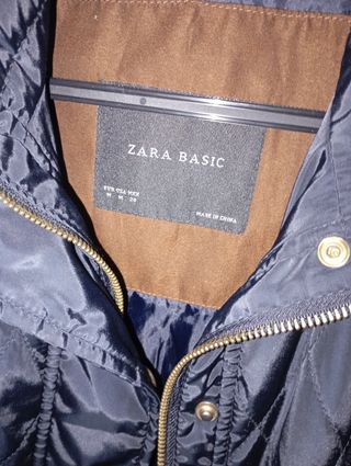 Chaqueta Zara Mujer Negro y Marrón