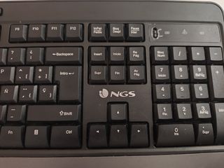Teclado Inalámbrico NGS Negro y Gris