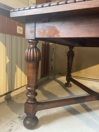 Mesa de comedor de madera maciza y 3 sillas