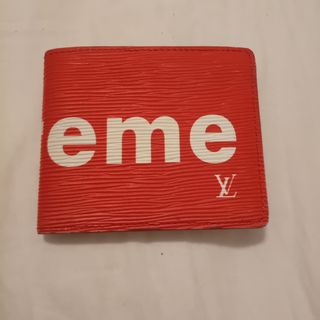 Cartera Supreme x Louis Vuitton Roja