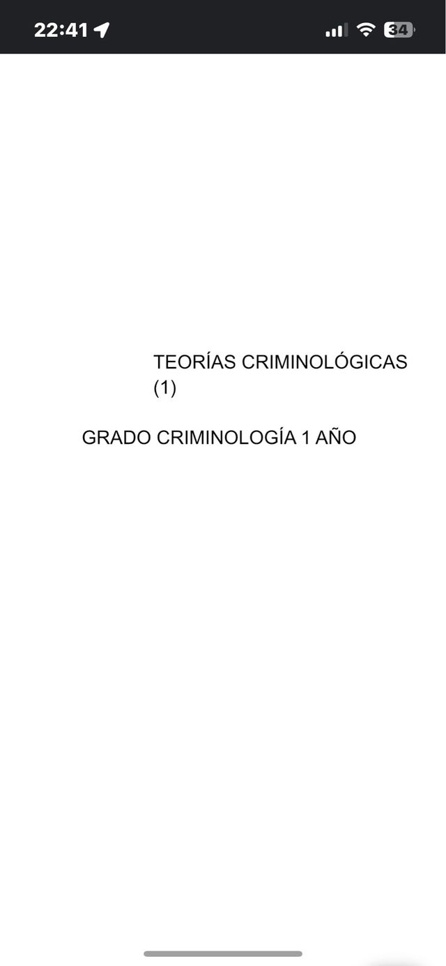 apuntes de teorías criminológicas I 1º crimi