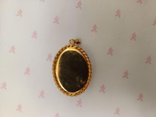 Colgante Camafeo Flores Rosas Oro