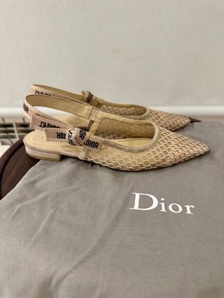 Dior J'Adior Slingback Malla Beige