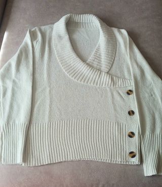 Jersey punto color crema 